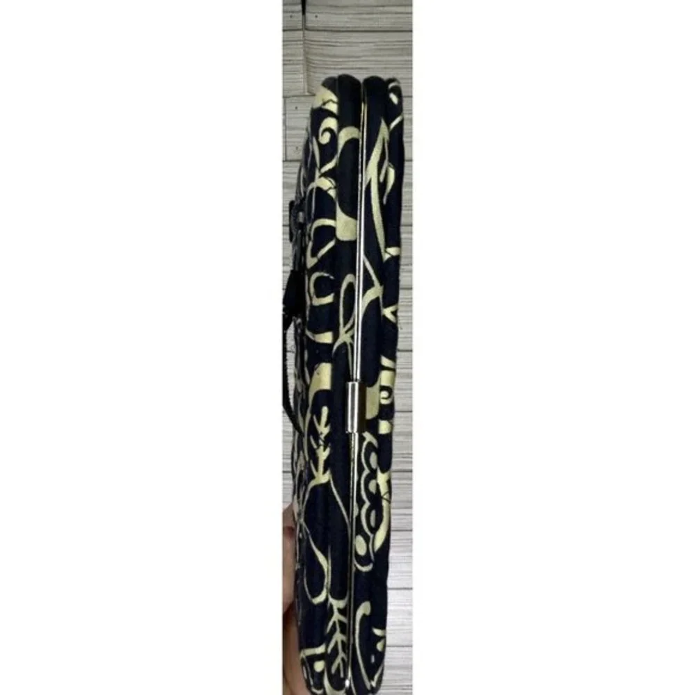 Vera Bradley Snap‎ Wallet Clutch Navy & White Multiple Card Slots ID Opening